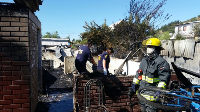 Una persona murió en incendio en comuna de Maule