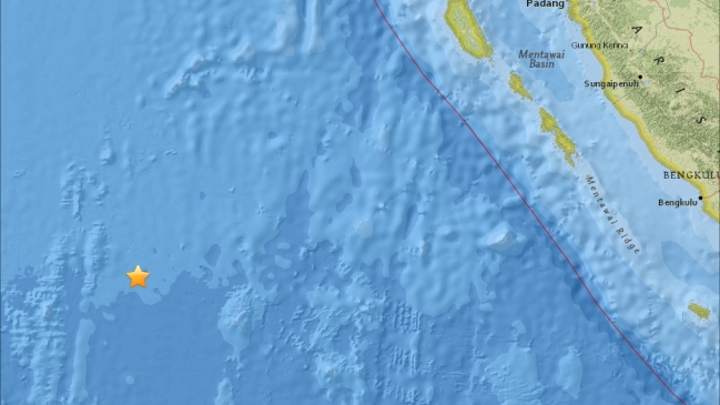 Terremoto de 7,9 Richter se registró en costas de Sumatra