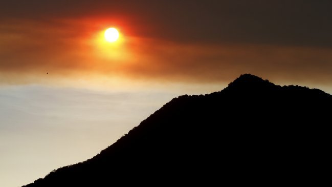 Incendio forestal en San Felipe cubrió Santiago de humo