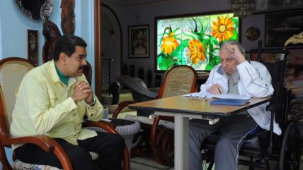   La reunión entre Fidel Castro y Nicolás Maduro 