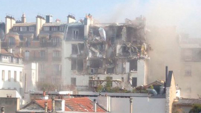 Explosión de gas dejó cinco heridos en centro de París