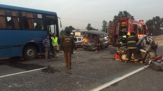 Colisión por alcance deja un muerto y genera gran atochamiento en Ruta Los Libertadores