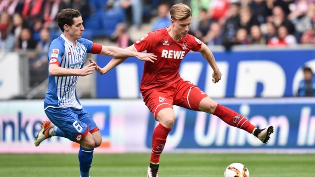 Hoffenheim de Eduardo Vargas empató en el último minuto ante Colonia