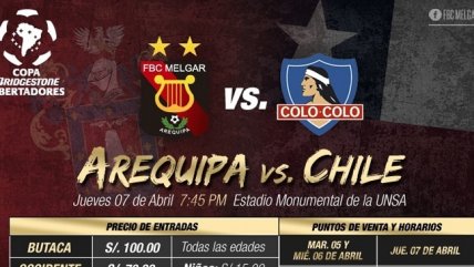 El particular afiche con el que Melgar promociona partido ante Colo Colo