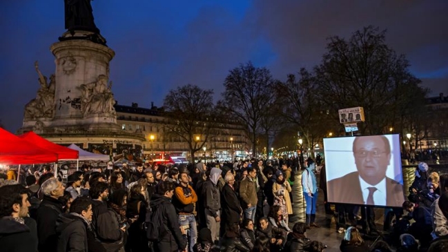 Protestas en París tras intervención televisiva de Hollande