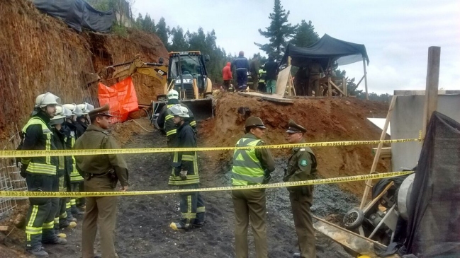 Trabajador murió por derrumbe de la ladera de un cerro en Chiguayante
