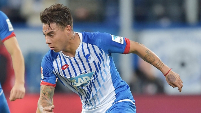 Eduardo Vargas sumó minutos en Hoffenheim que cayó ante Borussia Monchengladbach