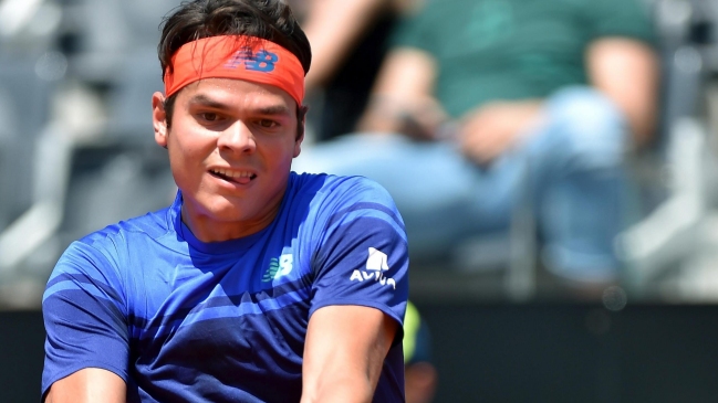 Milos Raonic pasó a segunda ronda en Roma tras sufrida victoria sobre Marco Cecchinato