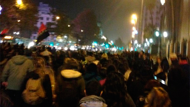 Protesta por demanda de viviendas marcha por la Alameda