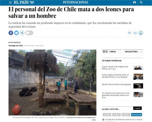 Fotos] Muerte de leones en Zoológico Metropolitano acapara portadas en todo  el mundo 