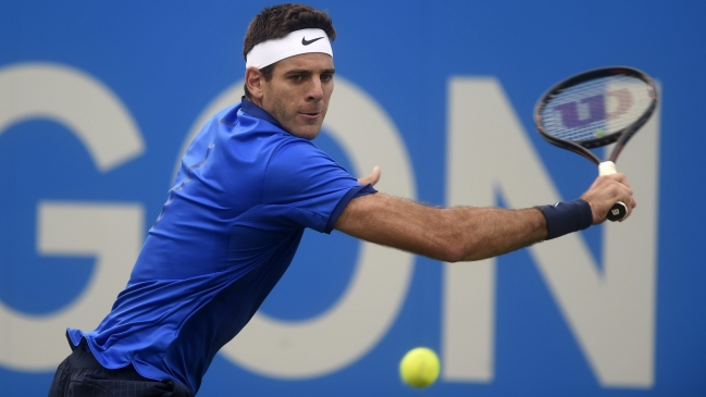 Juan Martín Del Potro no pudo con el servicio de John Isner en el ATP de Queen's