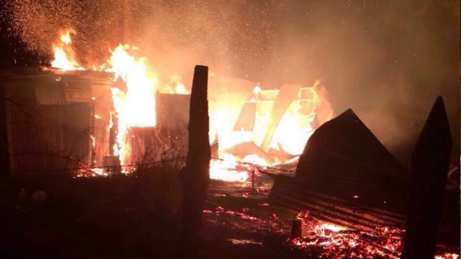 Incendio consumió una iglesia en la comuna de Collipulli