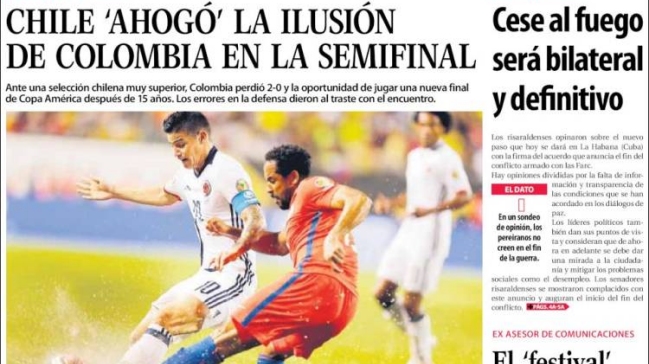 Prensa colombiana: Colombia fue víctima de la 