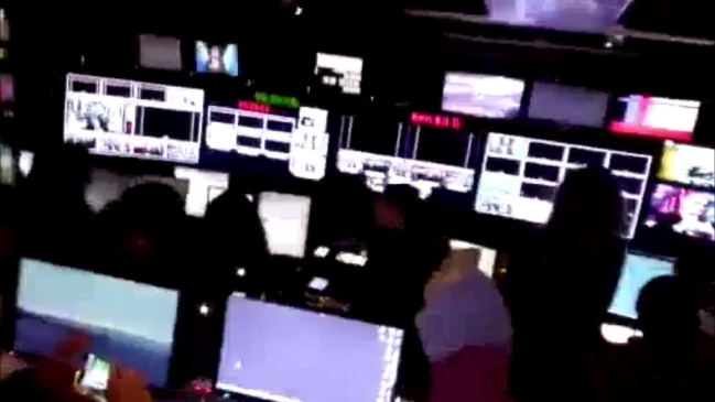 Manifestantes se tomaron dependencias de Canal 13