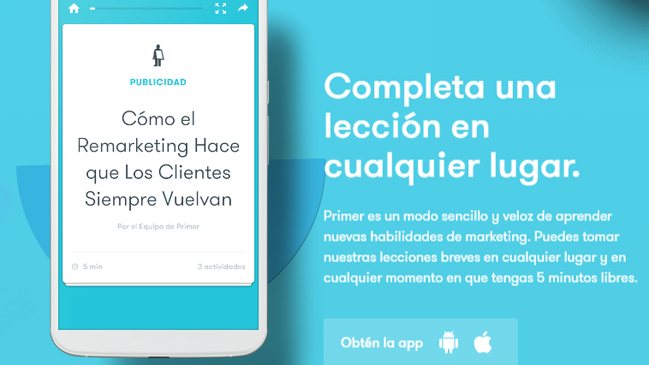 Primer, la aplicación de Google para aprender marketing digital