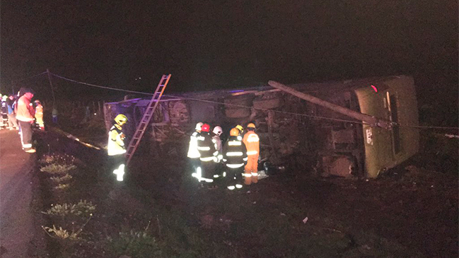 TurBus descartó que conductor del vehículo volcado manejara a exceso de velocidad