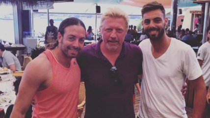   Nicolás Massú compartió con Marcel Granollers y Boris Becker 