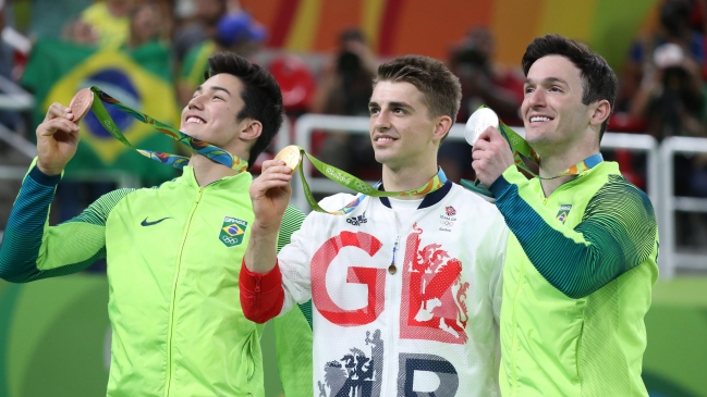El británico Max Whitlock venció a Hypolito y Mariano en la final de suelo de la gimnasia