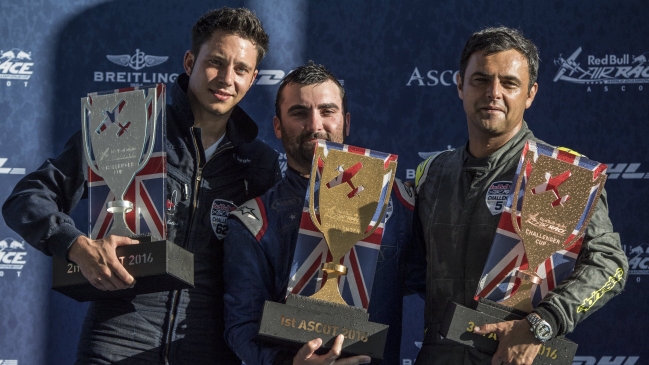 Cristian Bolton logró tercer lugar en Red Bull Air Race de Ascot