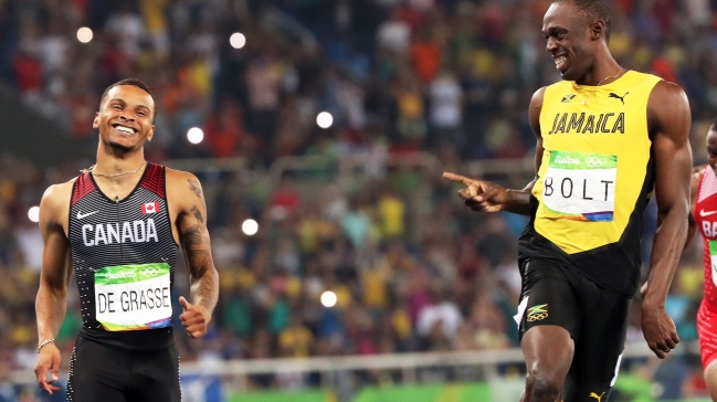 ¿Qué se dijeron Bolt y De Grasse en las semifinales de los 200 metros?