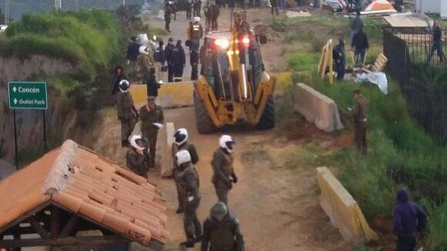 Carabineros desalojó toma de sector alto de Viña del Mar