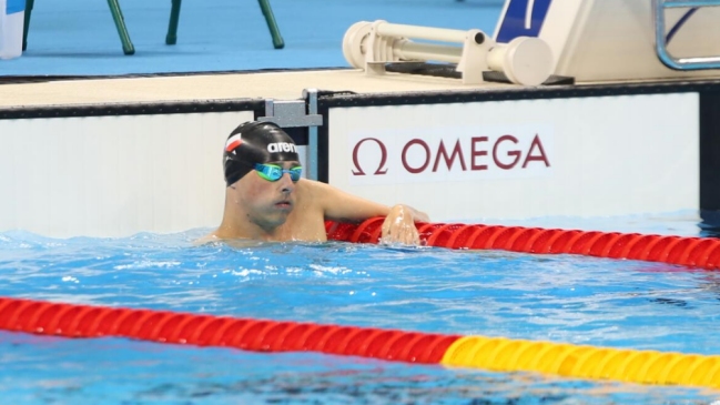 Alberto Abarza fue octavo en la final de los 50 metros espalda de la natación de Río 2016
