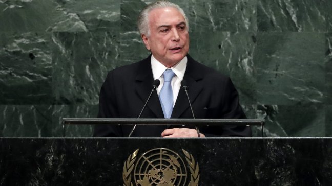 Temer expresó ante la ONU su 
