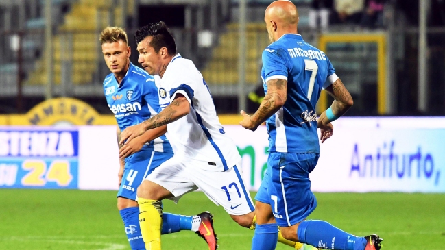 Gary Medel participó en victoria de Inter de Milán sobre Empoli