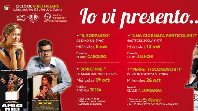 Ciclo de cine italiano se tomará el Teatro Guiseppe Verdi