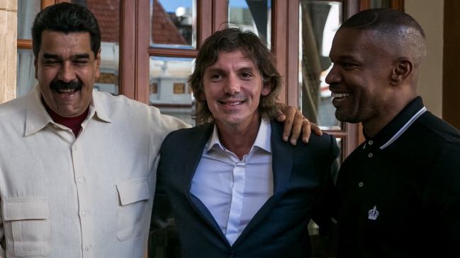 Maduro se reúne con los actores estadounidenses Jamie Foxx y Lukas Haas