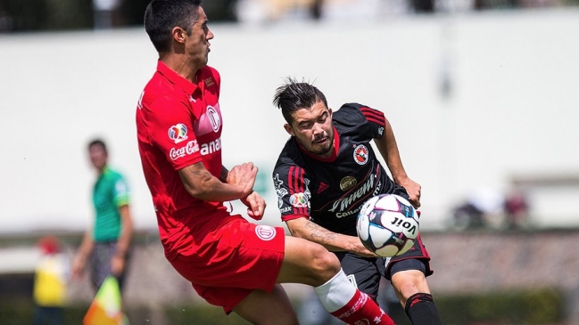 Osvaldo González jugó en derrota de Toluca ante Tijuana