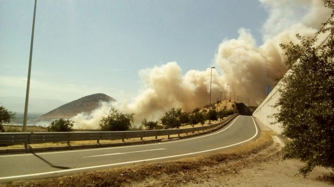 Incendio moviliza a Bomberos en cercanías del Mall Plaza Oeste