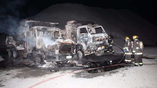 Camioneros piden estado de excepción tras nuevos ataques incendiarios en La Araucanía