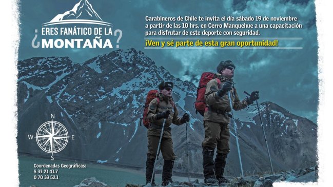 GOPE realizará curso de montañismo como parte de campaña preventiva