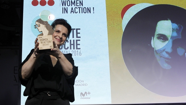 Binoche reivindica con un discurso 