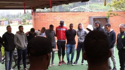 El minuto de silencio que el plantel de Atlético Nacional dedicó a Chapecoense