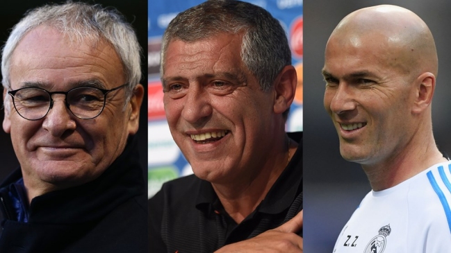 Ranieri, Fernando Santos y Zidane son los tres finalistas del premio a mejor entrenador