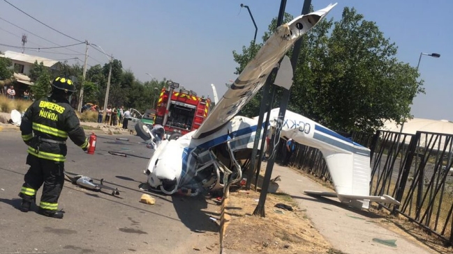 Una avioneta se estrelló en cercanías del Aeródromo Tobalaba