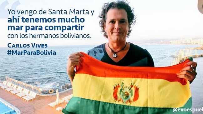 Morales agradeció solidaridad de Carlos Vives con Bolivia por reclamo de salida al mar