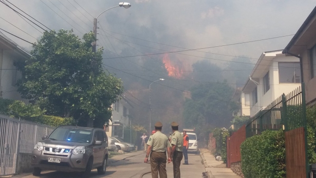 Incendio en Viña del Mar movilizó a Bomberos