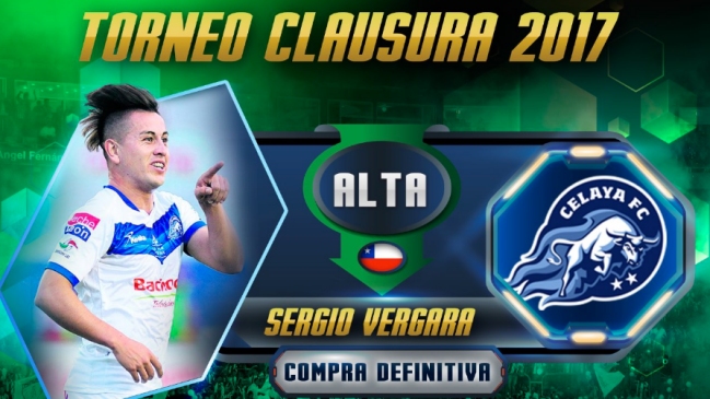 Delantero chileno Sergio Vergara fue oficializado por Pachuca de México