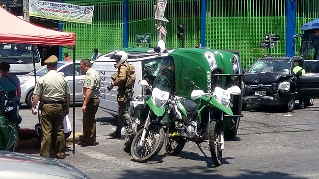 Cuatro lesionados dejó choque protagonizado por radiopatrulla en El Bosque