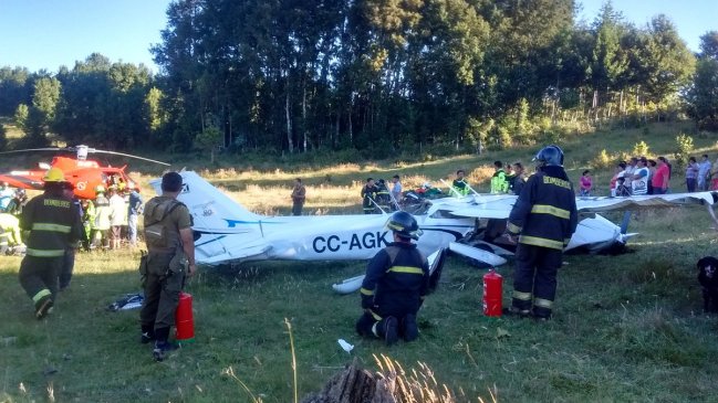 Dos fallecidos tras caída de avioneta en cercanías de Villarrica