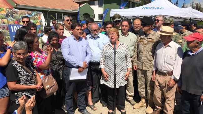 Presidenta Bachelet por incendios: Entiendo que las personas estén dolidas