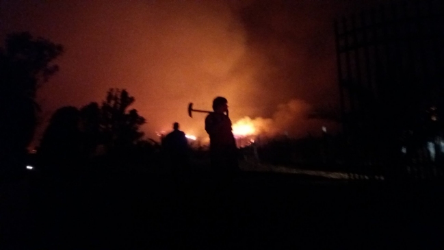 Evacúan tres sectores de la comuna de Portezuelo por avance de incendio forestal
