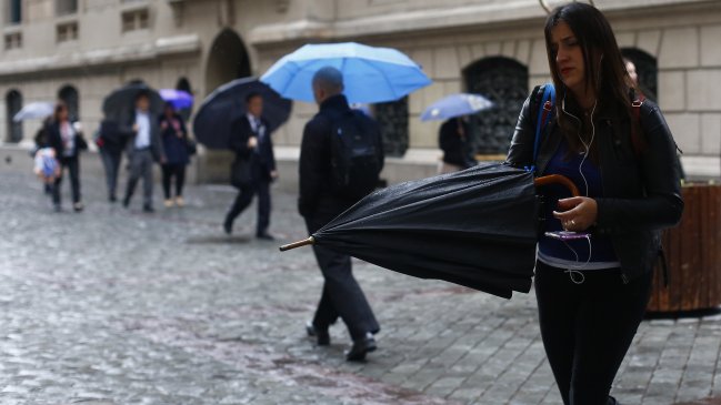 Meteorología alertó sobre precipitaciones desde Atacama al Maule