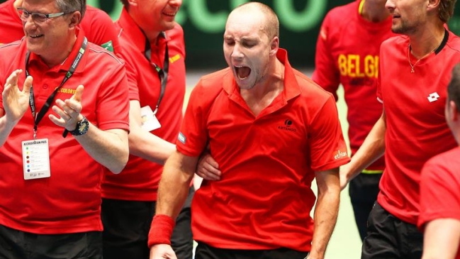 Bélgica dio la sorpresa ante Alemania y avanzó a los cuartos de final de la Copa Davis