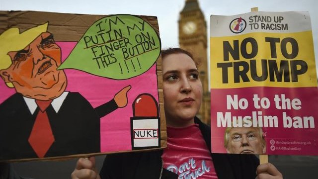 [Fotos] Británicos protestan contra visita de Donald Trump a Londres ...