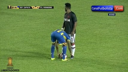 La travesura de un jugador de Deportivo Capiatá en Copa Libertadores