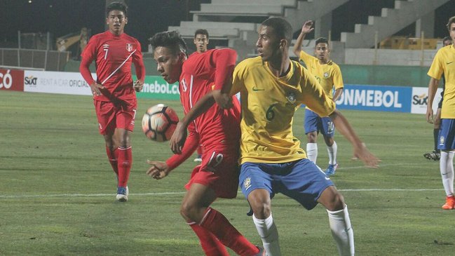 Brasil derrotó con comodidad a Perú en su estreno en el Sudamericano sub 17
